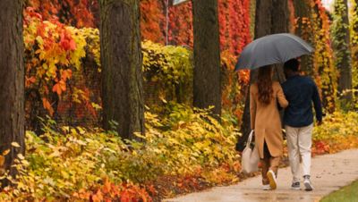 a couple walking 