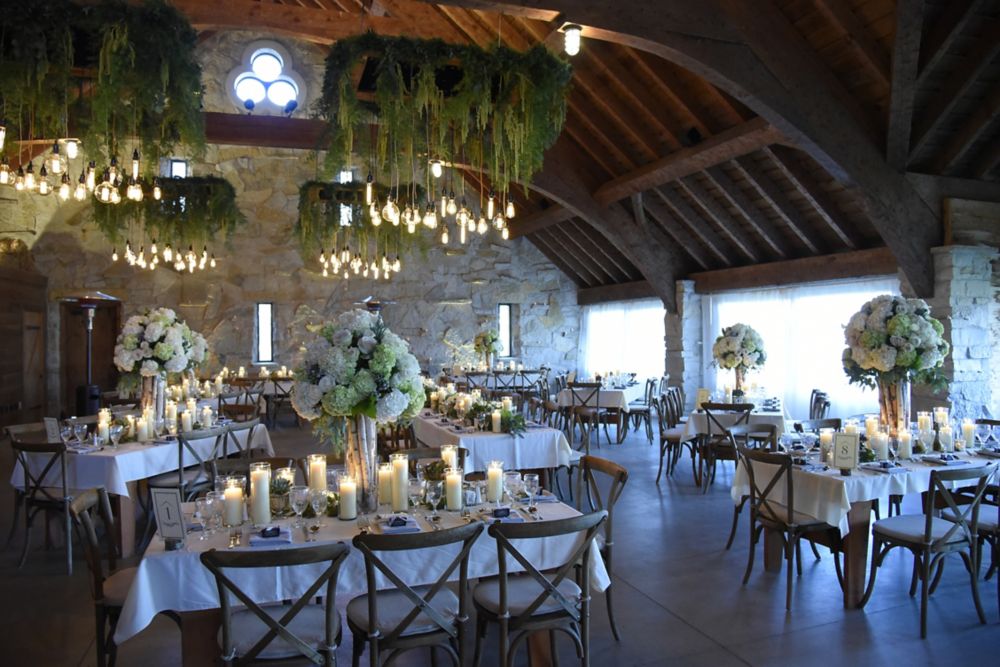 Wedding reception in the Irish Barn at Whistling Straits