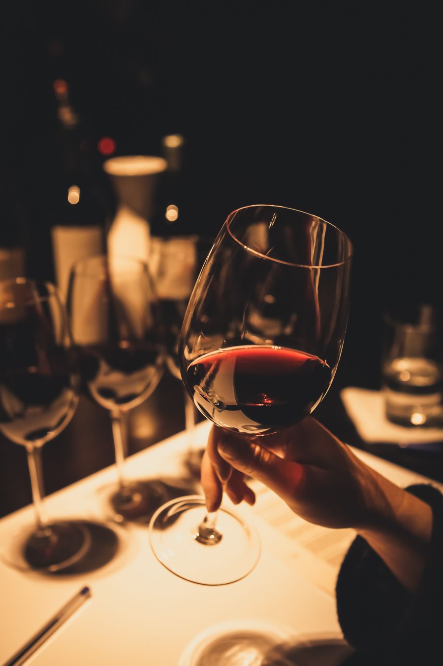 pouring a glass of wine