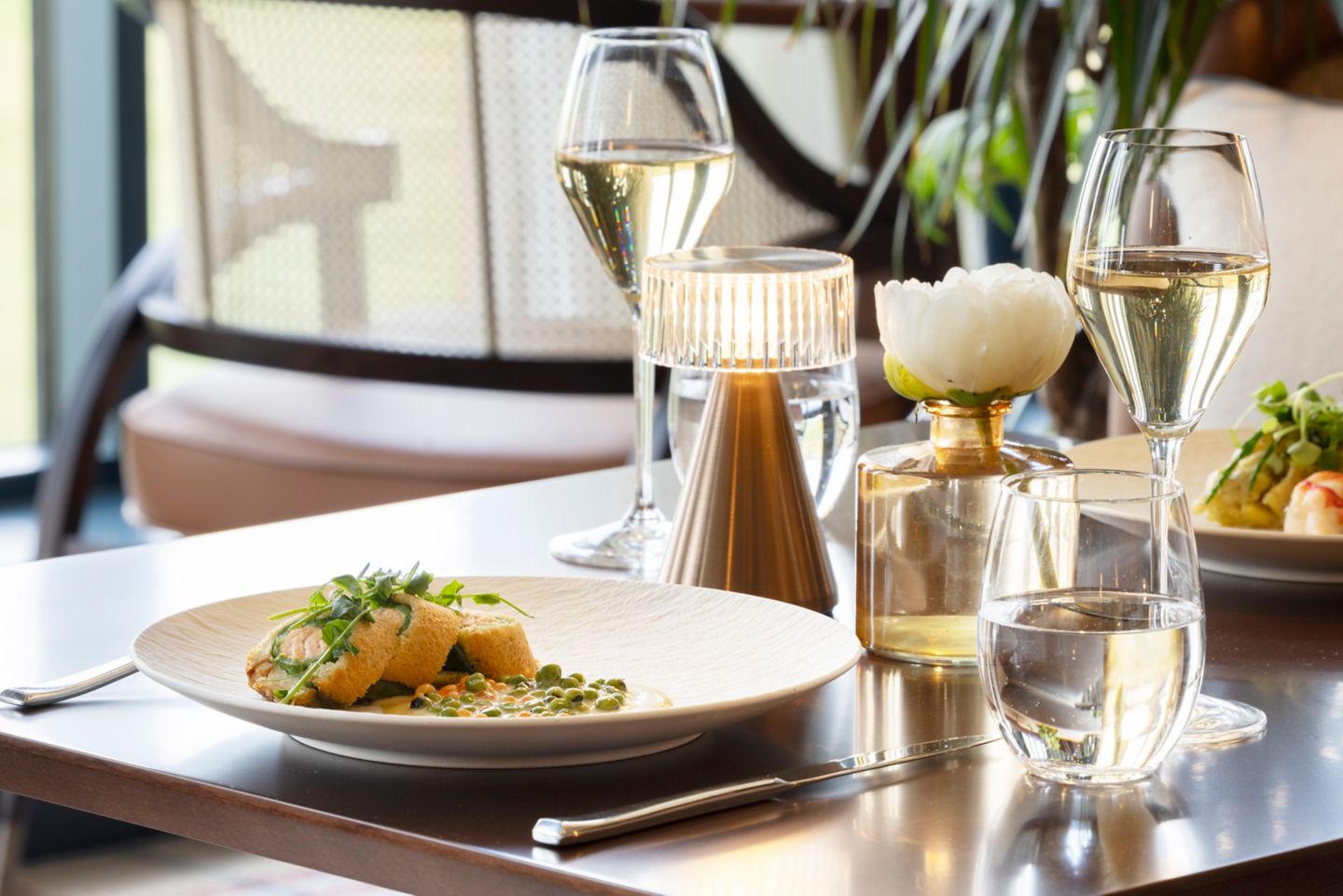 Dining in the Road Hole Restaurant, St Andrews