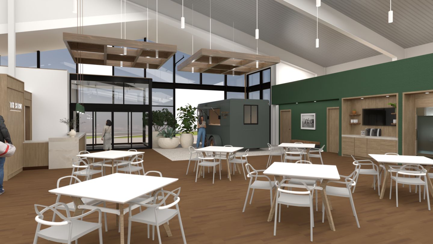 The Serve reception desk rendering