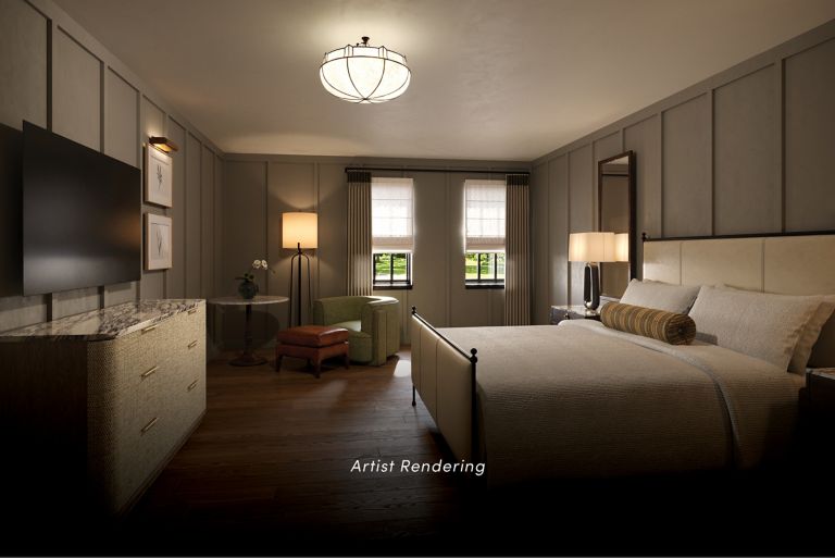 a King Bed at The Carriage House