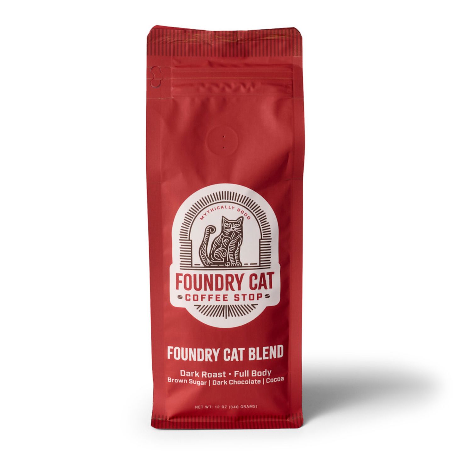 a bag of Foundry Cat Coffee