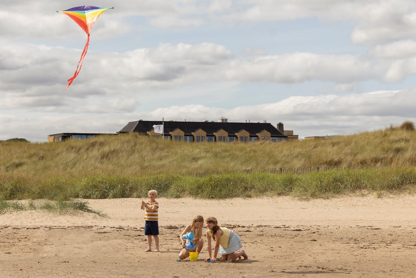 Kite flying on West Sands Beach