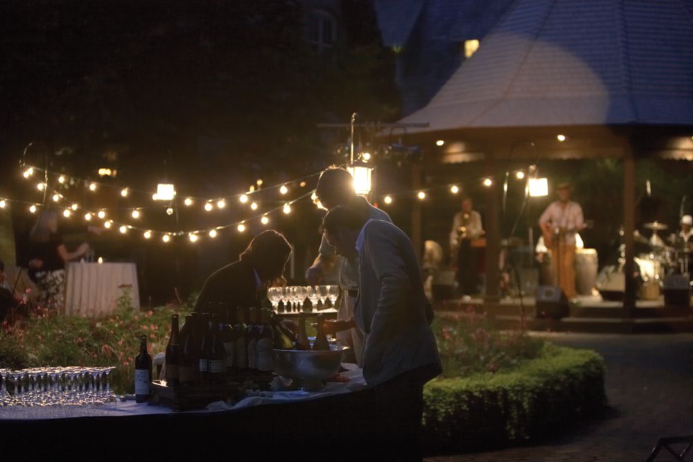 Outdoor Wedding Reception at The American Club