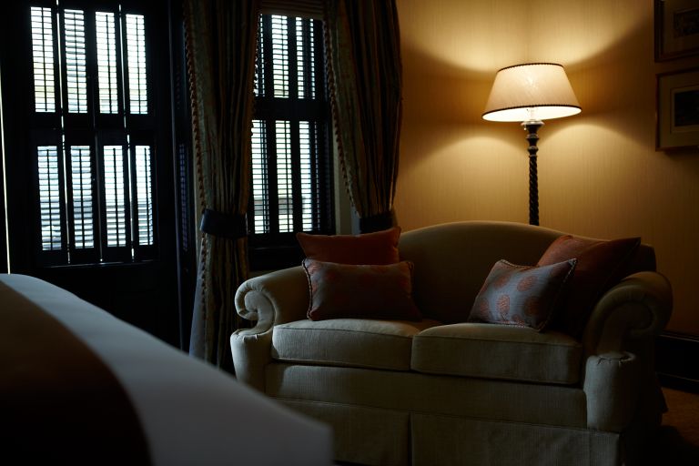 sitting area in a guest room