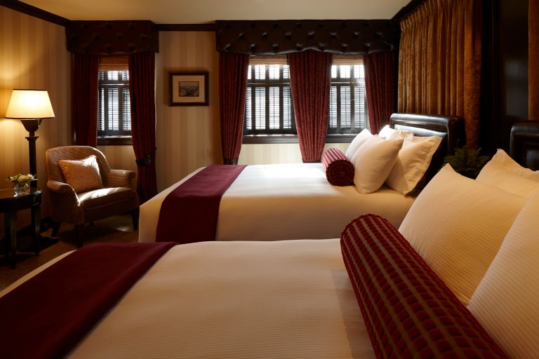Two queen beds at the Carriage House