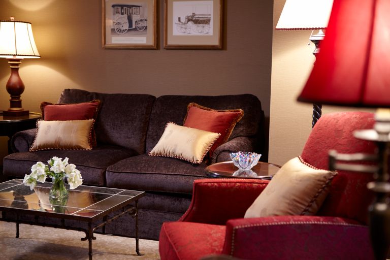 a couch, a chair and a coffee table