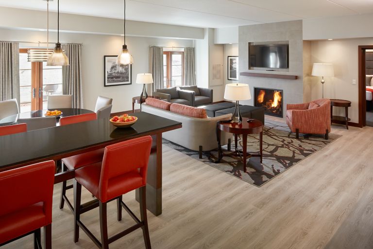 the patio suite living space