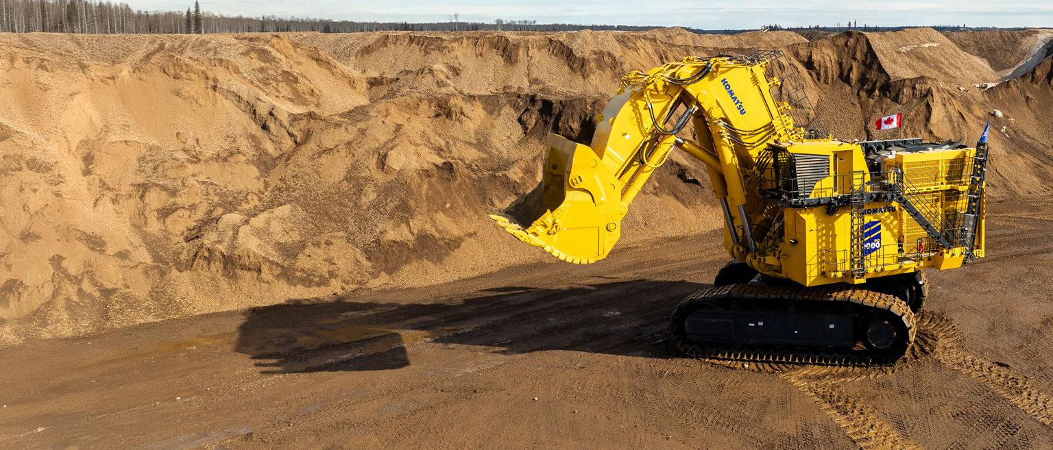 A Komatsu PC9000 mining excavator