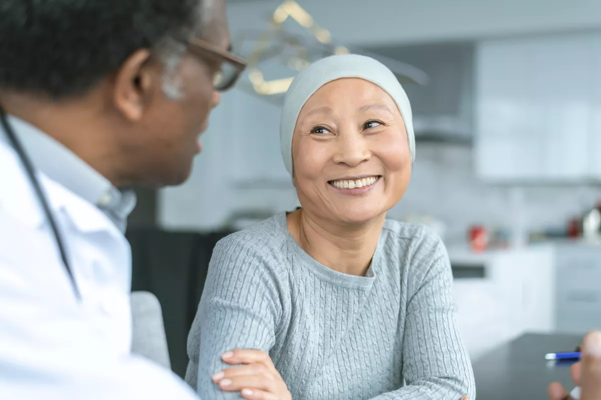 cancer patient meeting with doctor