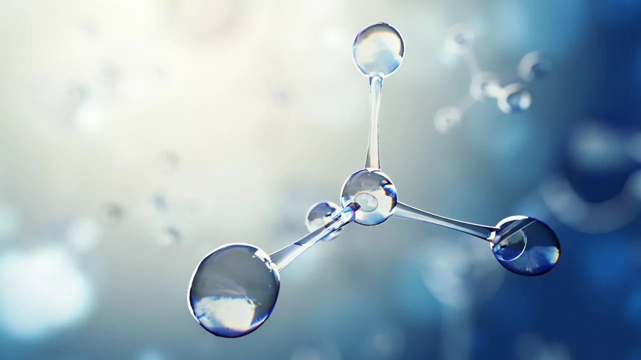 Microscopic image of a molecule