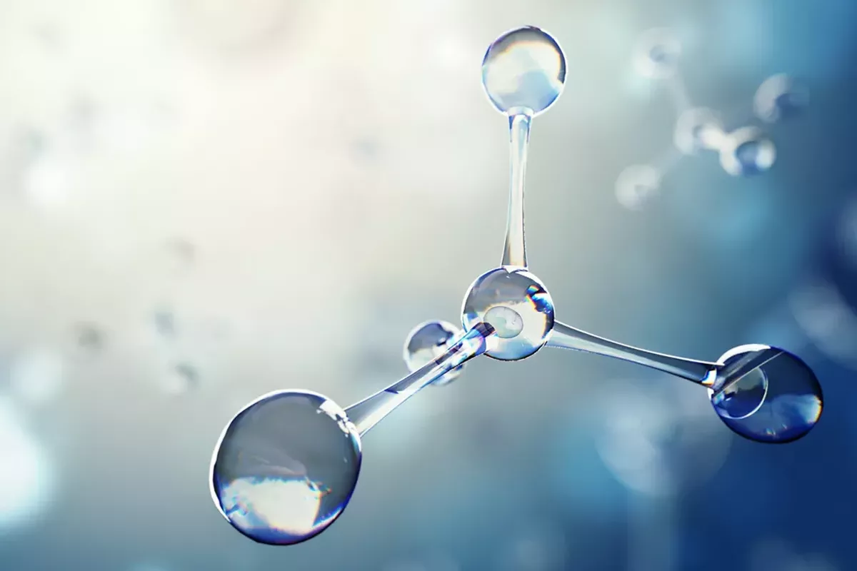 Microscopic image of a molecule