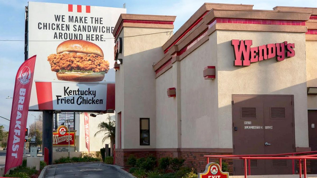 KFC chicken sandwich in Van Nuys, California on Lamar Advertising Inventory