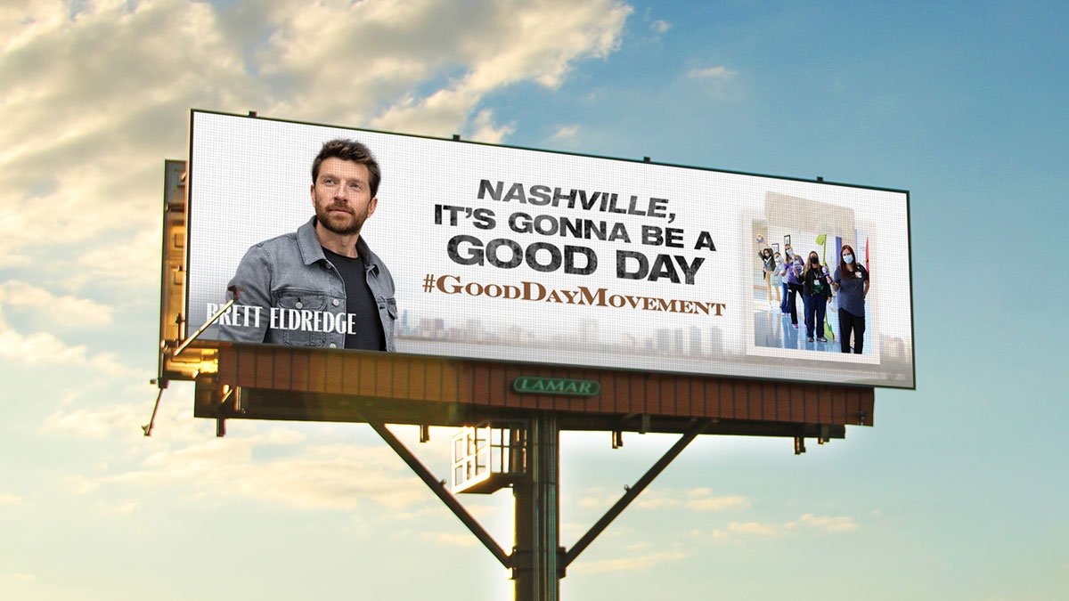 Bret Eldredge digital billboard on Lamar Advertising Inventory in Nashville
