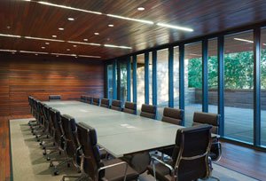Conference room with outside patio at Lamar Advertising Corporate Headquarters