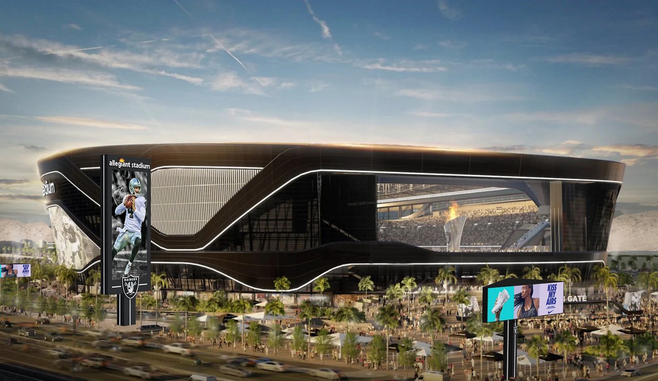 Lamar Advertising digital inventory around Allegiant Stadium