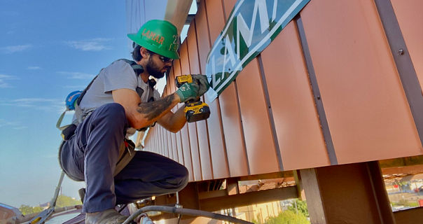 Ops guy installing a Lamar imprint