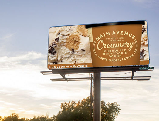 Lamar Advertising and Main Avenue Creamery poster