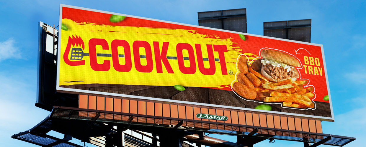 Lamar Advertising and Cook Out digital billboard 