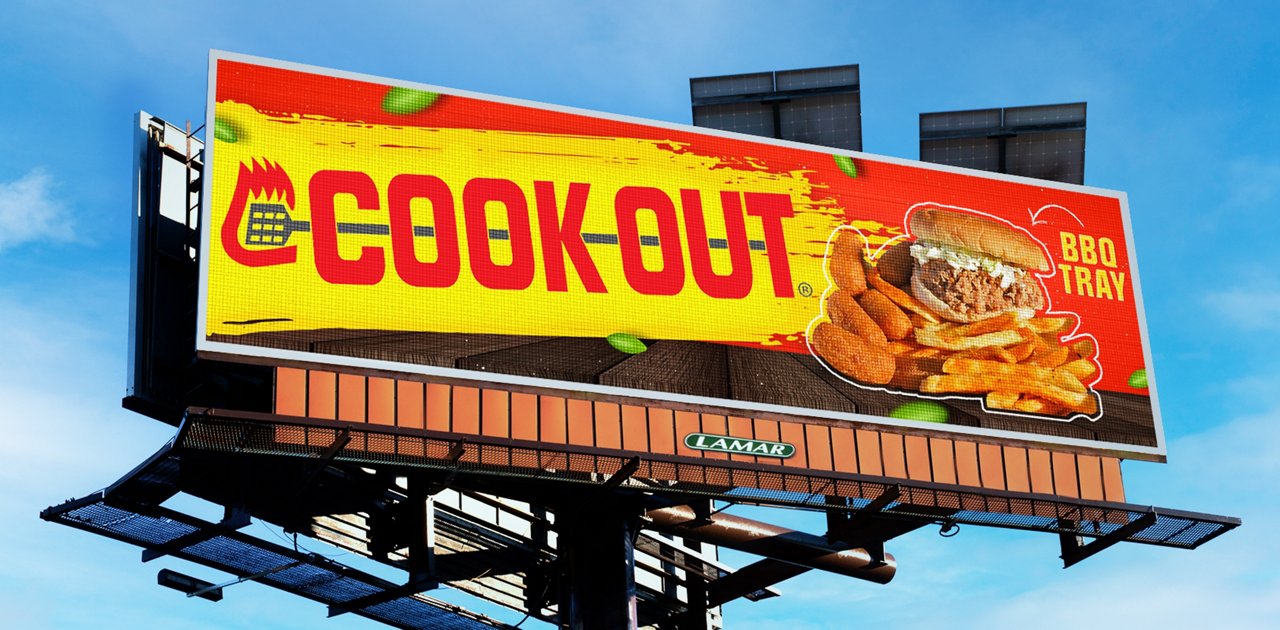 Lamar Advertising and Cook Out digital billboard 