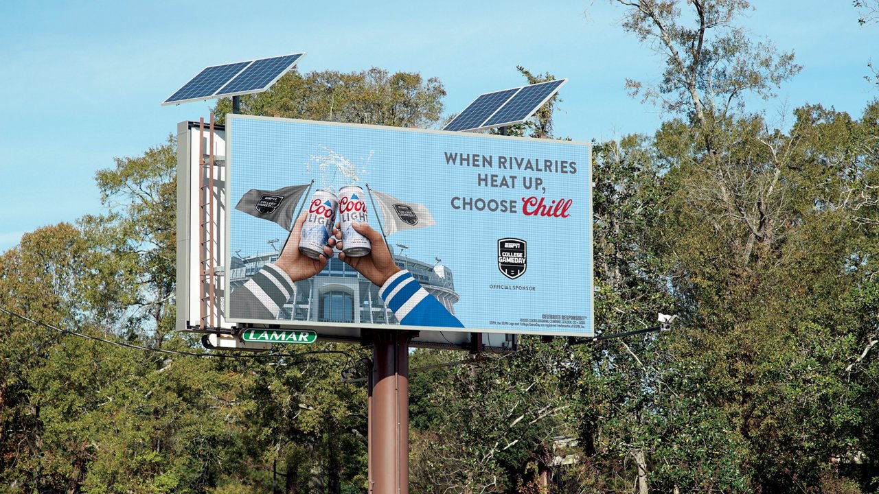                            coors creative on lamar digital billboard 