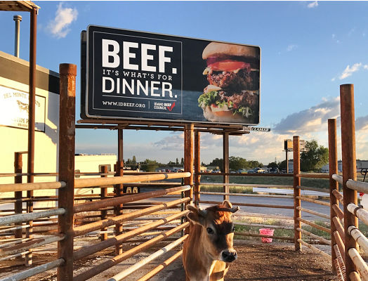Lamar Advertising and Idaho Beef Council burger poster 