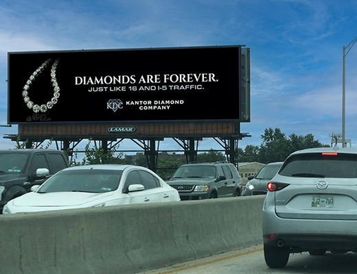 Lamar Advertising and Kantor Diamond Company digital billboard