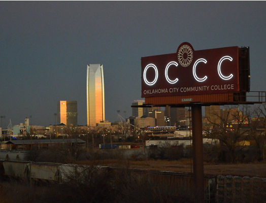 Oklahoma City Community College billboard on Lamar Advertising Inventory
