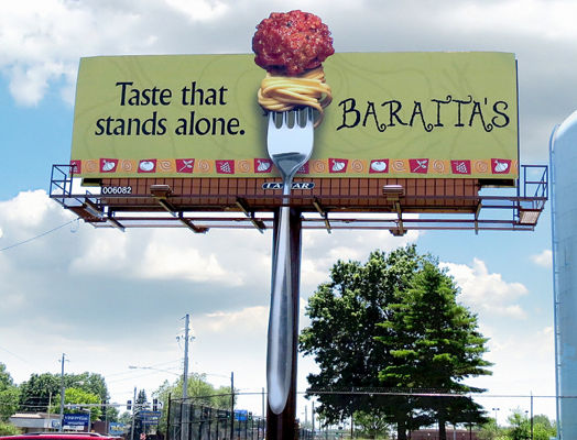 Baratta's billboard on Lamar Advertising inventory