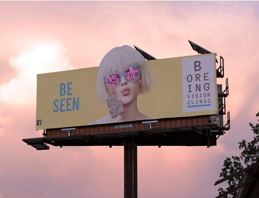 Boreing Vision Clinic billboard on Lamar Advertising inventory