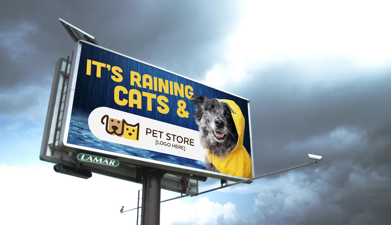 It's Raining Cats and Dogs Digital Poster