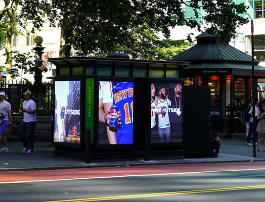 Lamar Advertising Bryant Park New Stand with New York Knicks Images