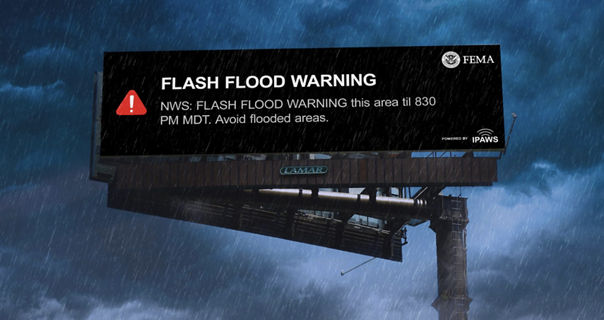 FEMA Flash Flood Warning PSA on Lamar Advertising inventory
