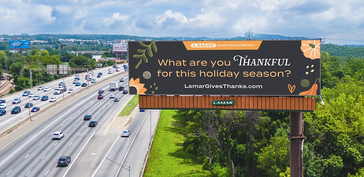 Lamar Gives Thanks Billboard Campaign