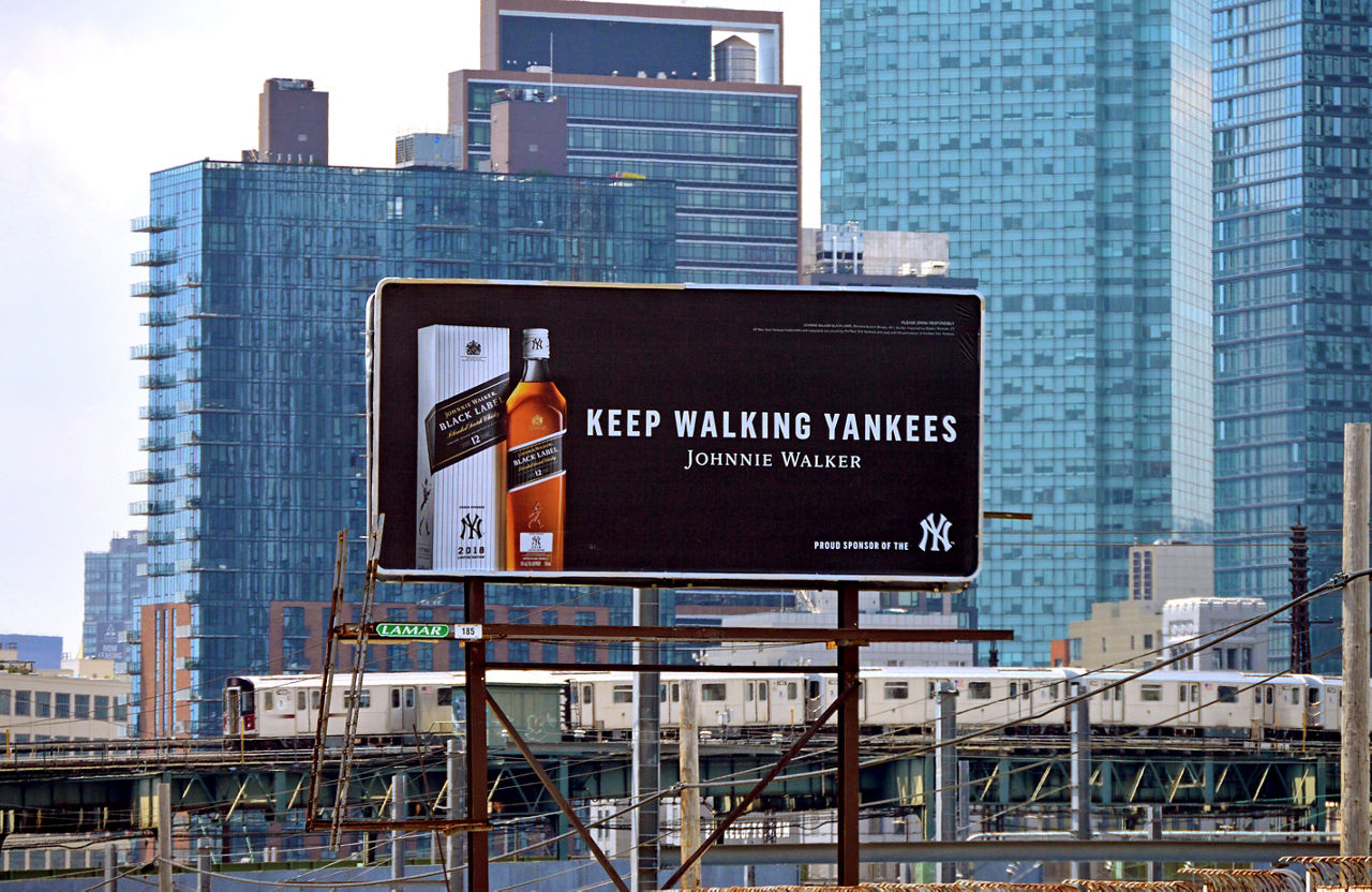 johnnie walker x NY Yankees Poster