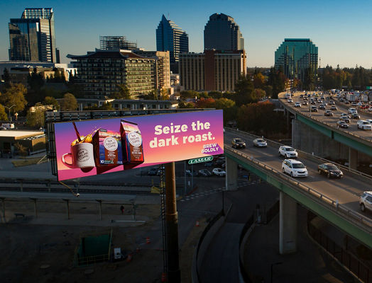 Lamar Advertising Digital Billboard for New England Coffee
