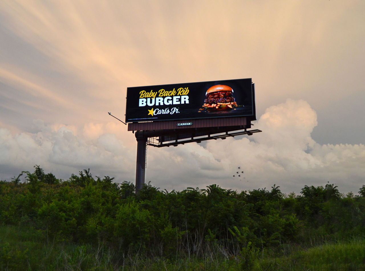 Carl's Jr. Burger Digital Bulletin 