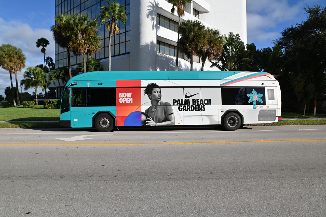 Nike at Palm Beach Gardens Bus ad