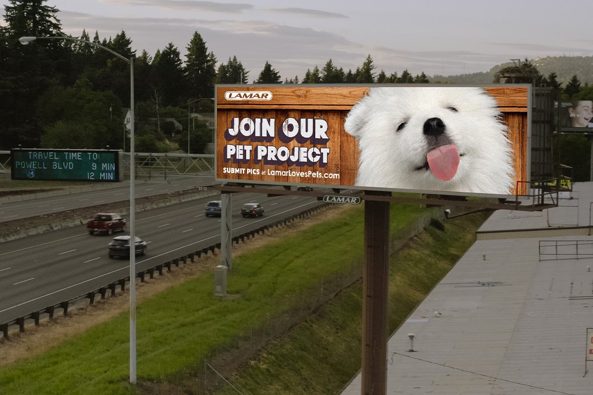 Lamar Advertising Pet Month billboard