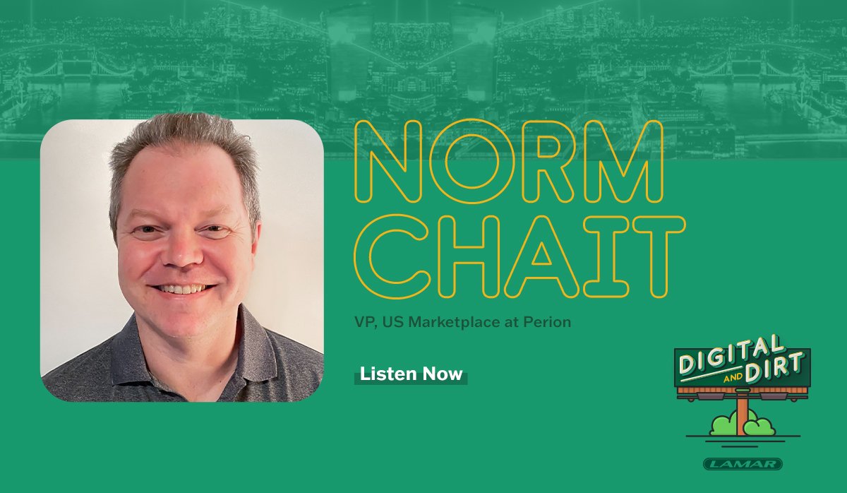 A green graphic for Norm Chait's episode of Digital and Dirt Podcast