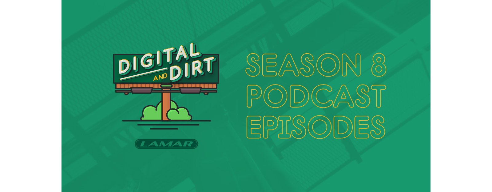 A green Digital and Dirt podcast graphic with logo and Season 8 Episode