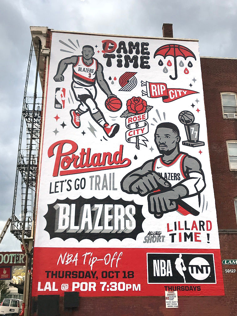 NBA-TNT Wallscape of Portland Trail Blazers