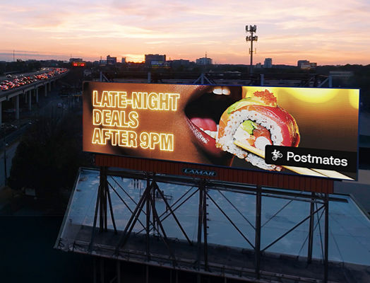 Lamar digital billboard for Postmates