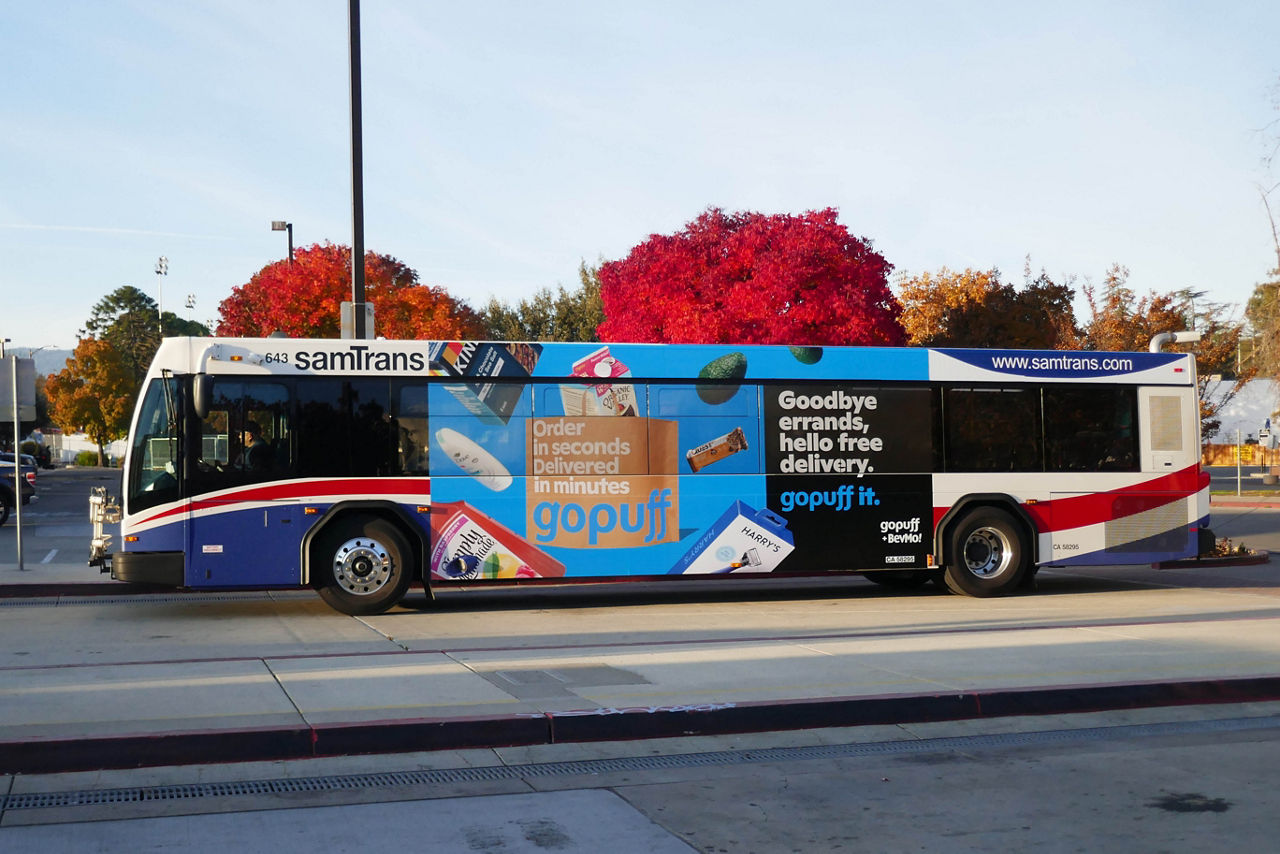 Gopuff Bus ad