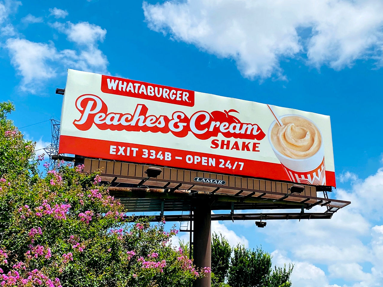 Whataburger Peaches and Cream Shake Bulletin
