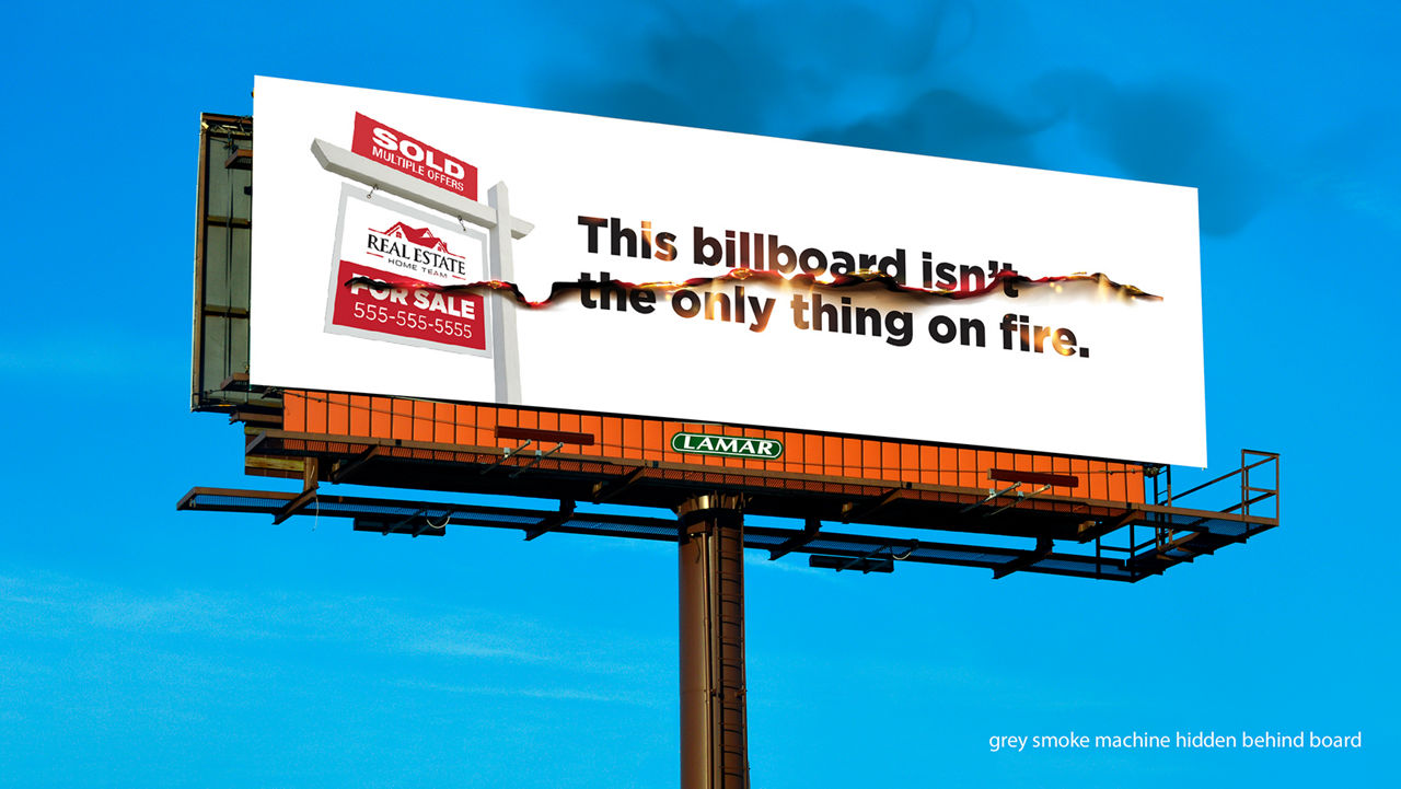 This billboard isn_t the only thing on fire