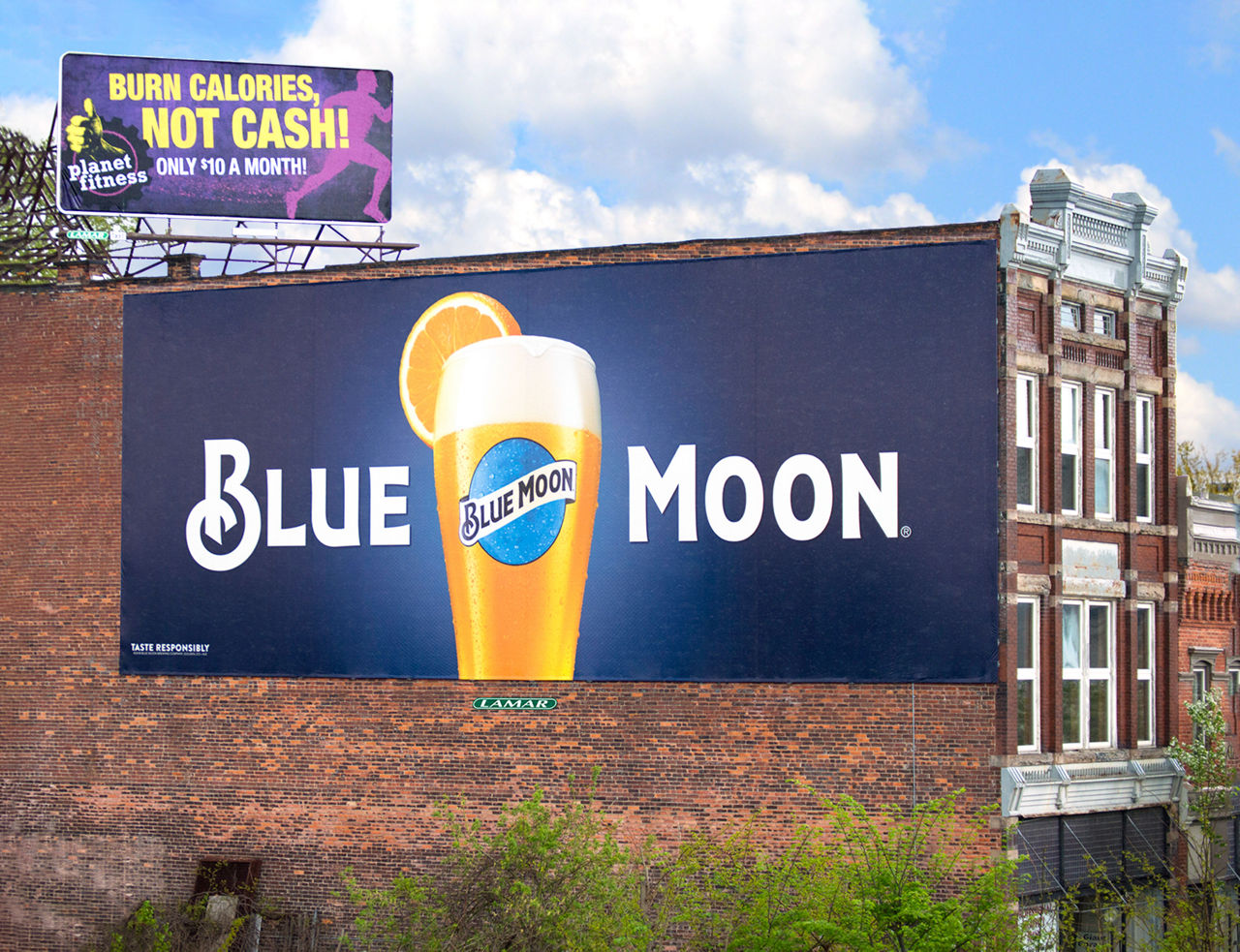 Blue Moon Wallscape and Planet Fitness Poster in Toledo