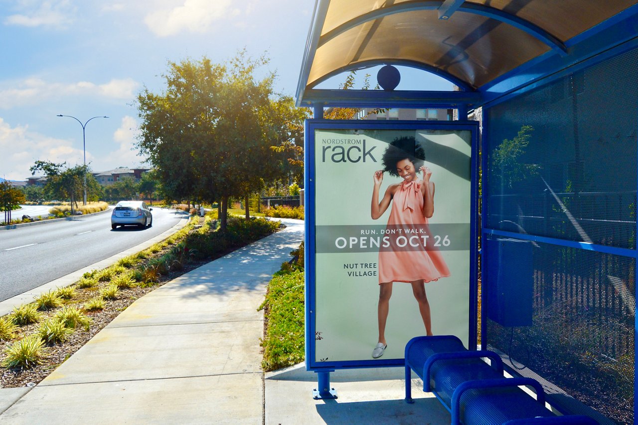 Lamar Advertising and Nordstrom Rack transit shelter