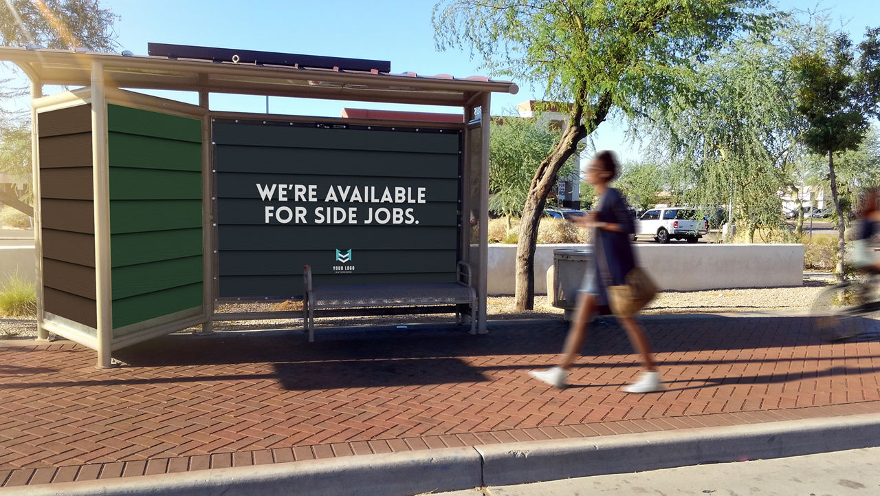 We_re available for side jobs - shelter